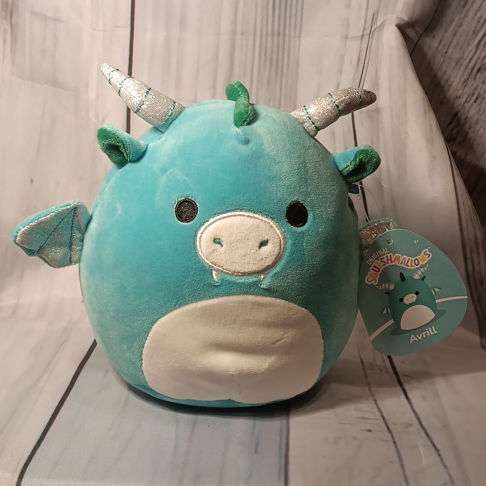 Squishmallow Avrill the Blue Dragon 7"  Stuffed Animal Plush Toy NWT